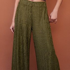 3for$30| Zara wide leg khaki elastic waist pants S